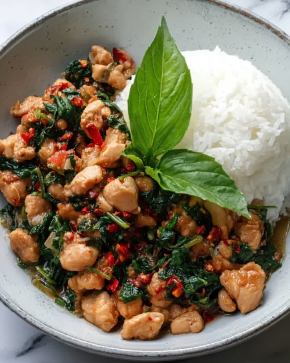 Spicy Thai Basil Chicken (Pad Krapow Gai) Recipe - Recipe Image