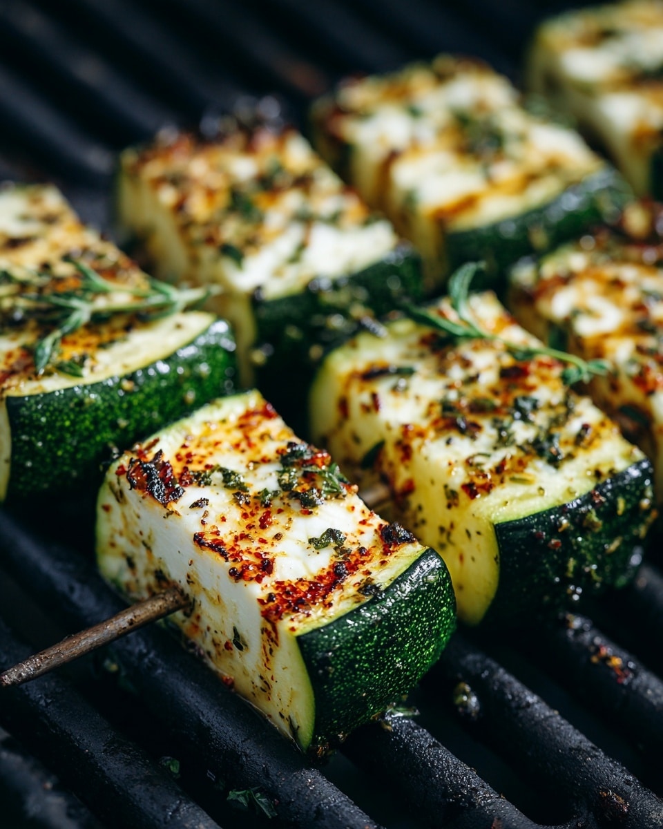 Garlic Butter Zucchini Skewers Recipe - Recipe Image