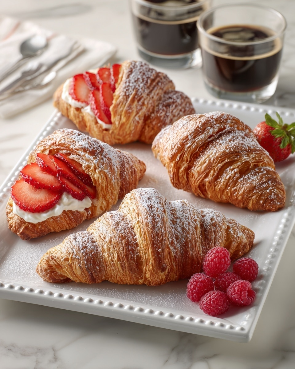Berries and Cream Filled Croissants Recipe - Recipe Image