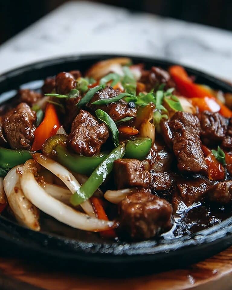 Sizzling Pepper Steak with Onions Recipe