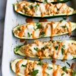 Buffalo Chicken Zucchini Boats Recipe