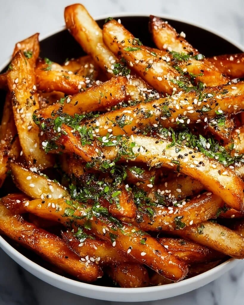 Spicy Garlic and Sesame Fries Recipe