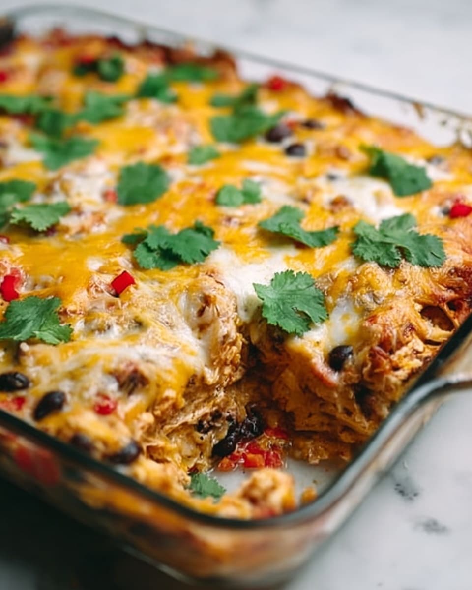 Easy Chicken Burrito Casserole Recipe - Recipe Image