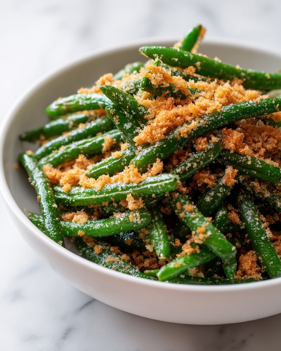Italian Green Beans with Garlic, Parmesan, and Toasted Breadcrumbs Recipe - Recipe Image