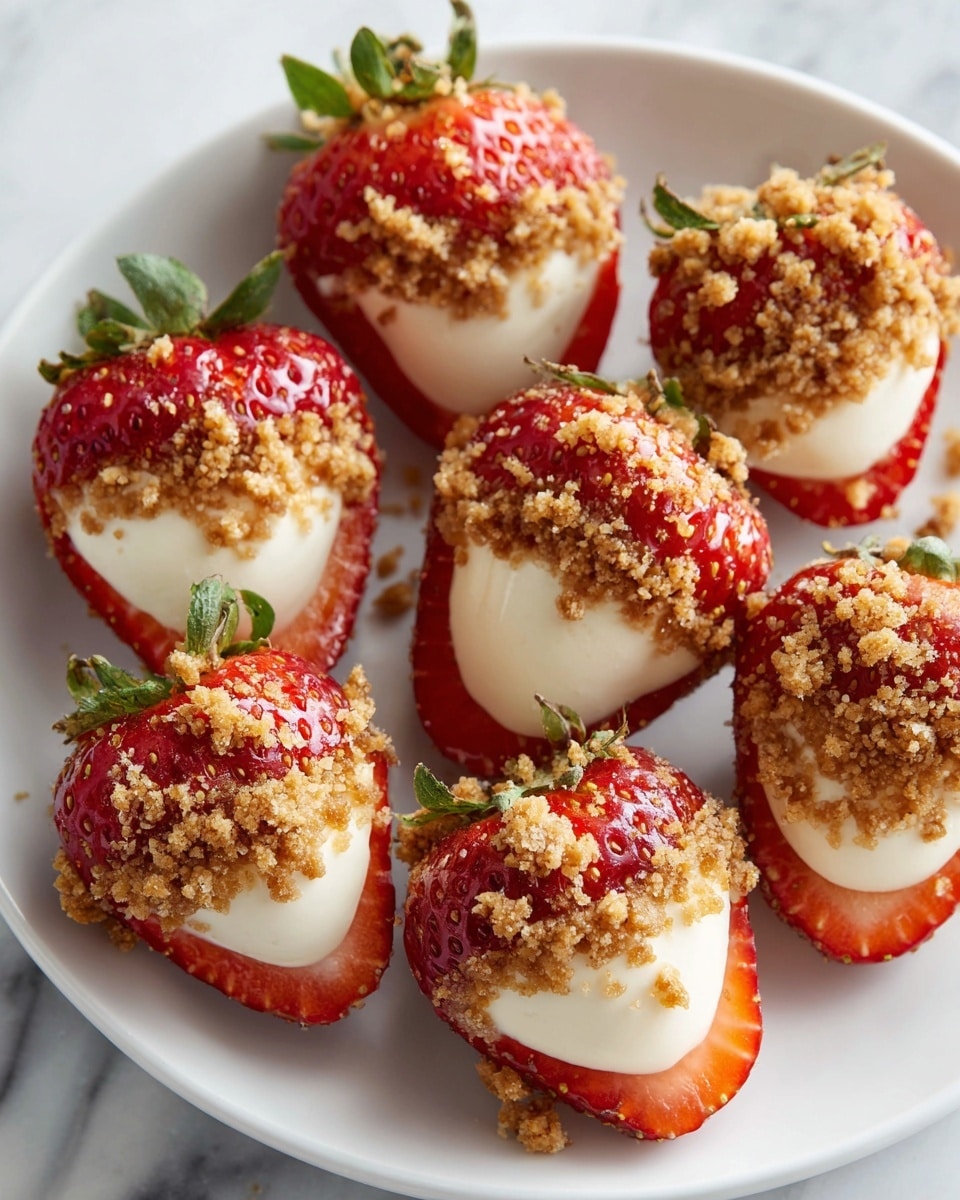 Cheesecake Deviled Strawberries Recipe - Recipe Image