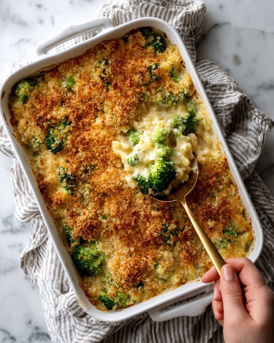Creamy Chicken and Rice Casserole with Cheddar and Broccoli Recipe - Recipe Image