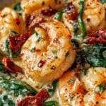 Creamy Sun-Dried Tomato Shrimp with Spinach Pasta Recipe