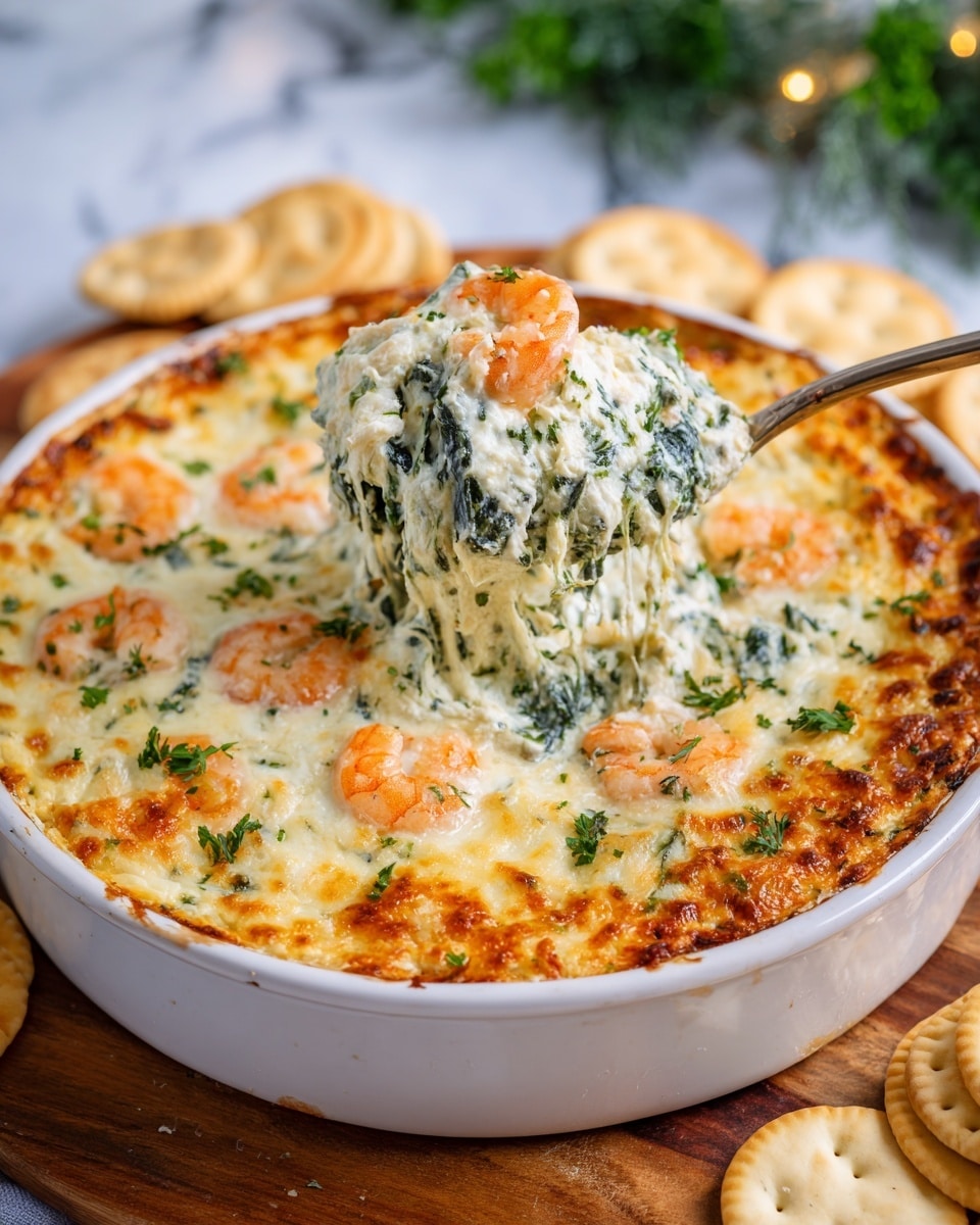 Cheesy and Creamy Shrimp & Crab Spinach Dip Recipe 6 Cheesy and Creamy Shrimp & Crab Spinach Dip Recipe - Recipe Image