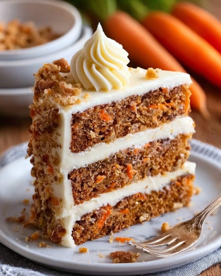 Moist Carrot Cake with Cream Cheese Frosting Recipe