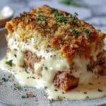 Chicken Cordon Bleu Meatloaf with Creamy Dijon Gravy Recipe