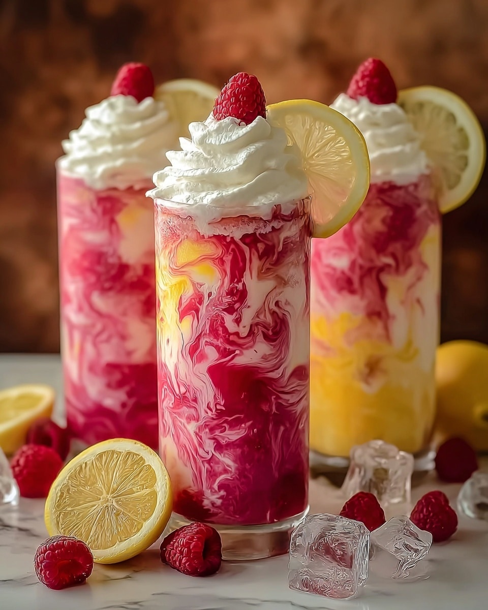 Whipped Pink Lemonade with Raspberries and Vanilla Cream Recipe