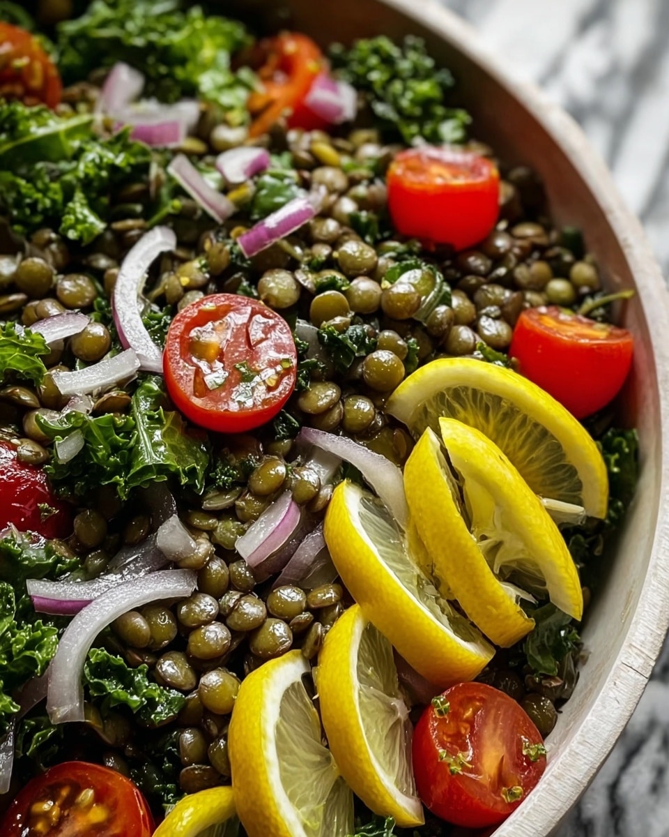Lemon Pesto Lentil Salad Recipe