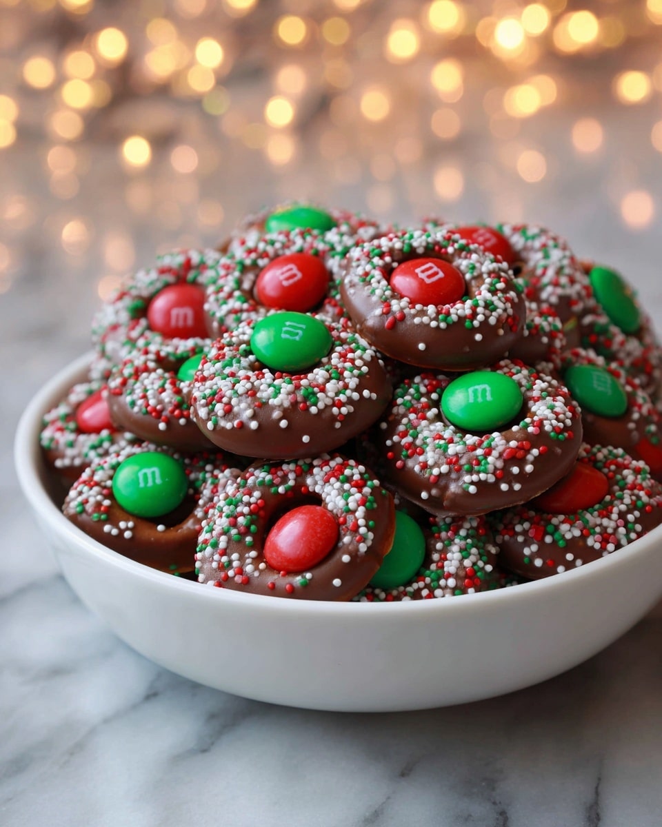 Rolo Pretzels with M&M Candies Recipe 6 Rolo Pretzels with M&M Candies Recipe - Recipe Image