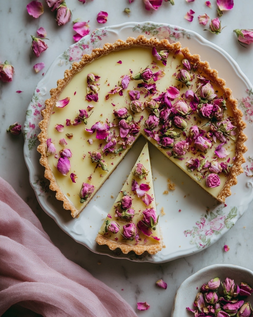Rose Blossom Panna Cotta Tart Recipe - Recipe Image
