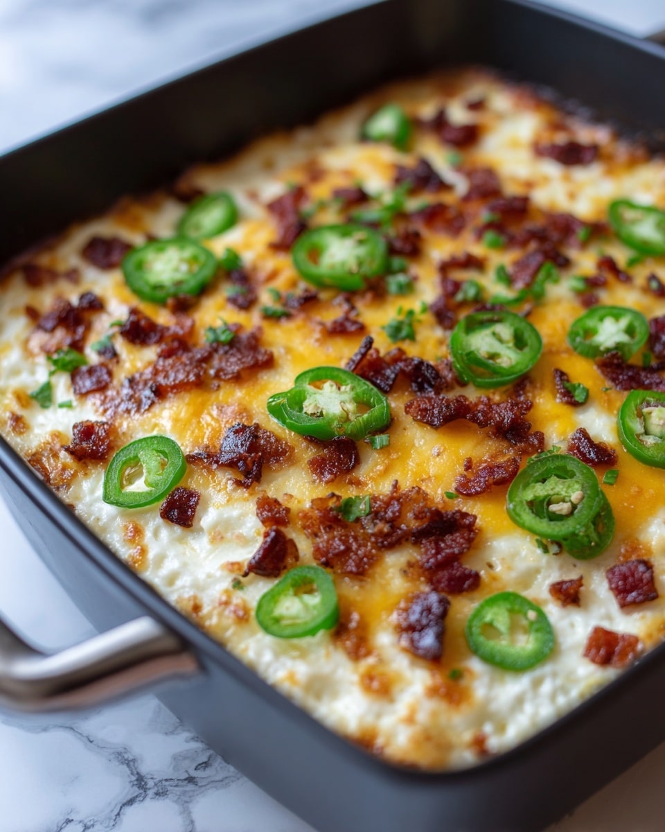 Cauliflower Jalapeno Popper Casserole Recipe - Recipe Image