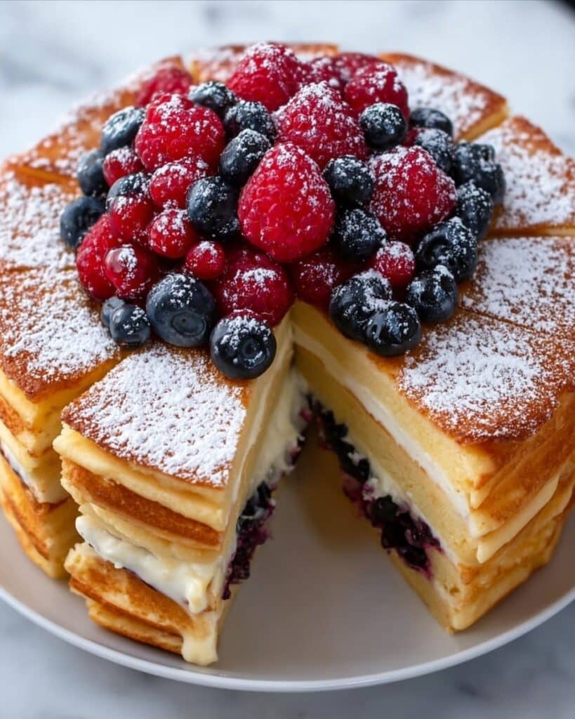 Pancake Cake with Pastry and Berry Fruit Recipe