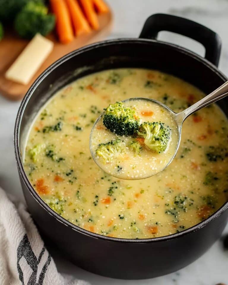 Healthy Broccoli Cheddar Soup Recipe