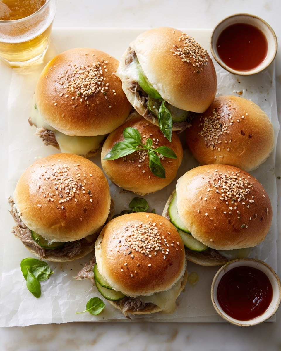 Pull-Apart Cheeseburger Sliders Recipe - Recipe Image