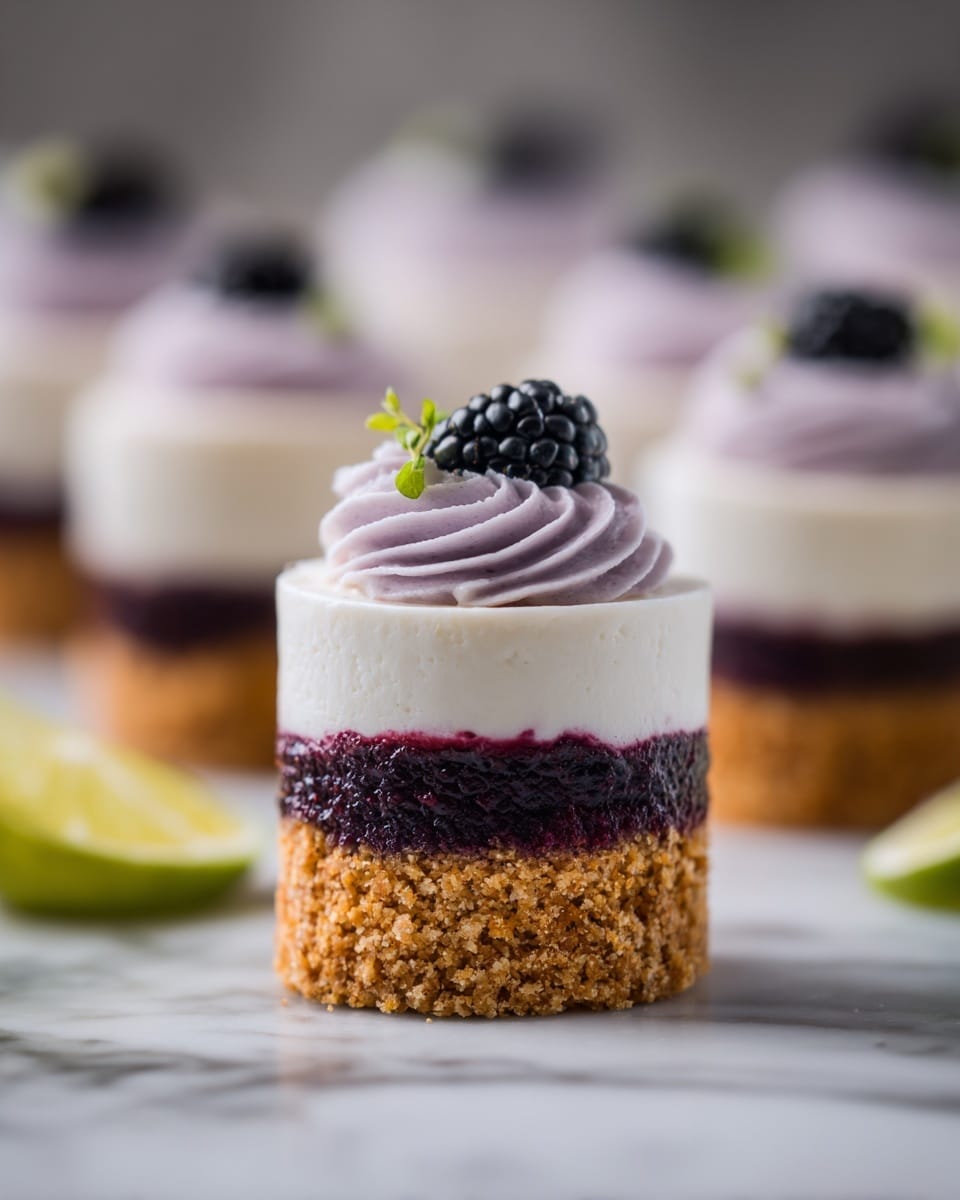 Decadent Blackberry Lime Cheesecake Cupcakes Recipe - Recipe Image