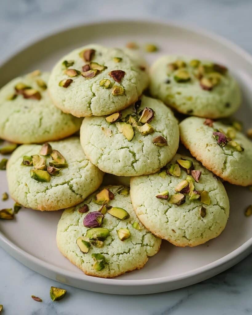 Pistachio Cookies with White Chocolate Chips Recipe