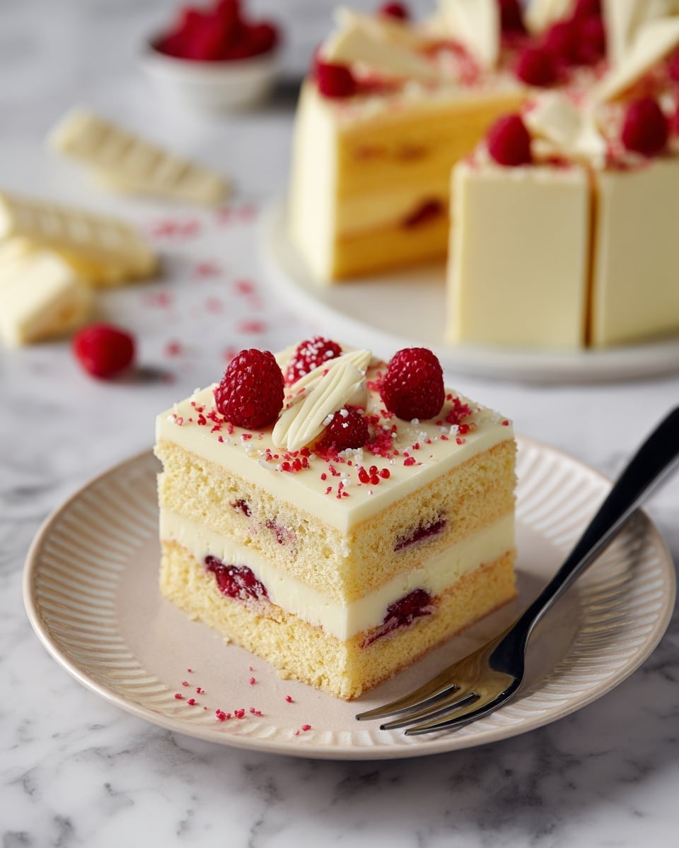 White Chocolate Raspberry Traybake Recipe - Recipe Image