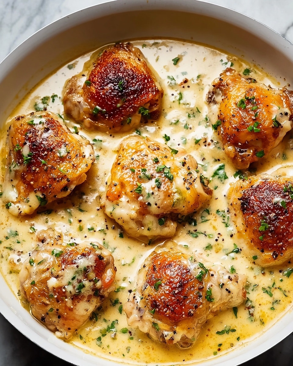 Creamy Oven-Baked Chicken Thighs Recipe