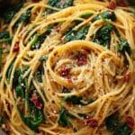 Spaghetti & Spinach with Sun-Dried Tomato Cream Sauce Recipe