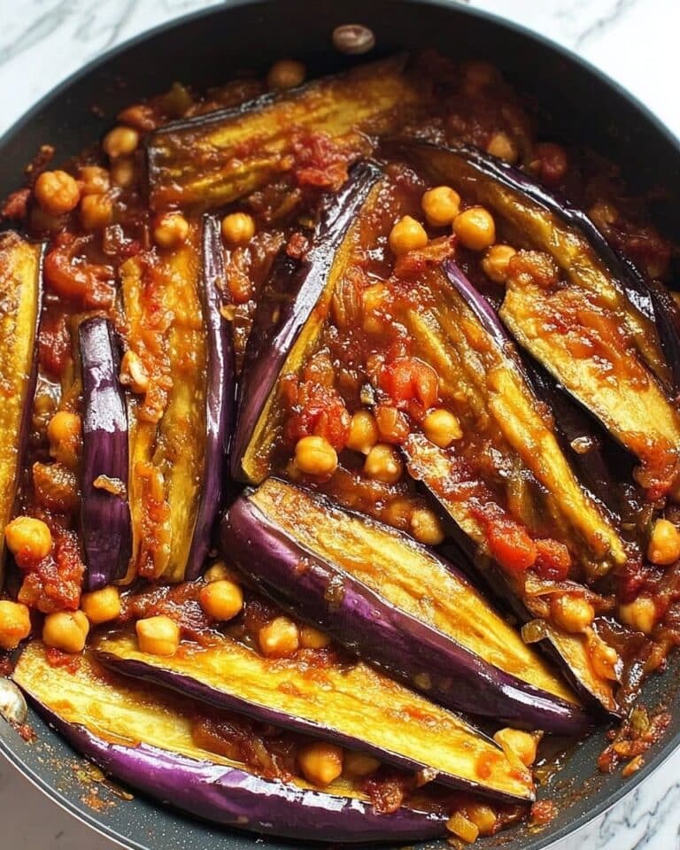 Calabrian Chili Butter Eggplant with Crispy Chickpeas Recipe
