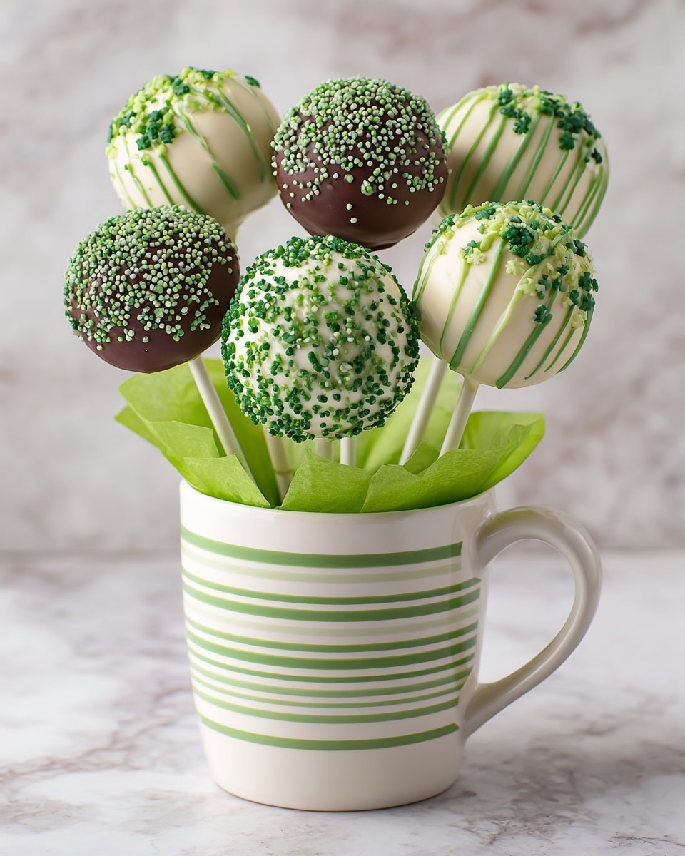 St. Patrick's Day Cake Pops Recipe - Recipe Image