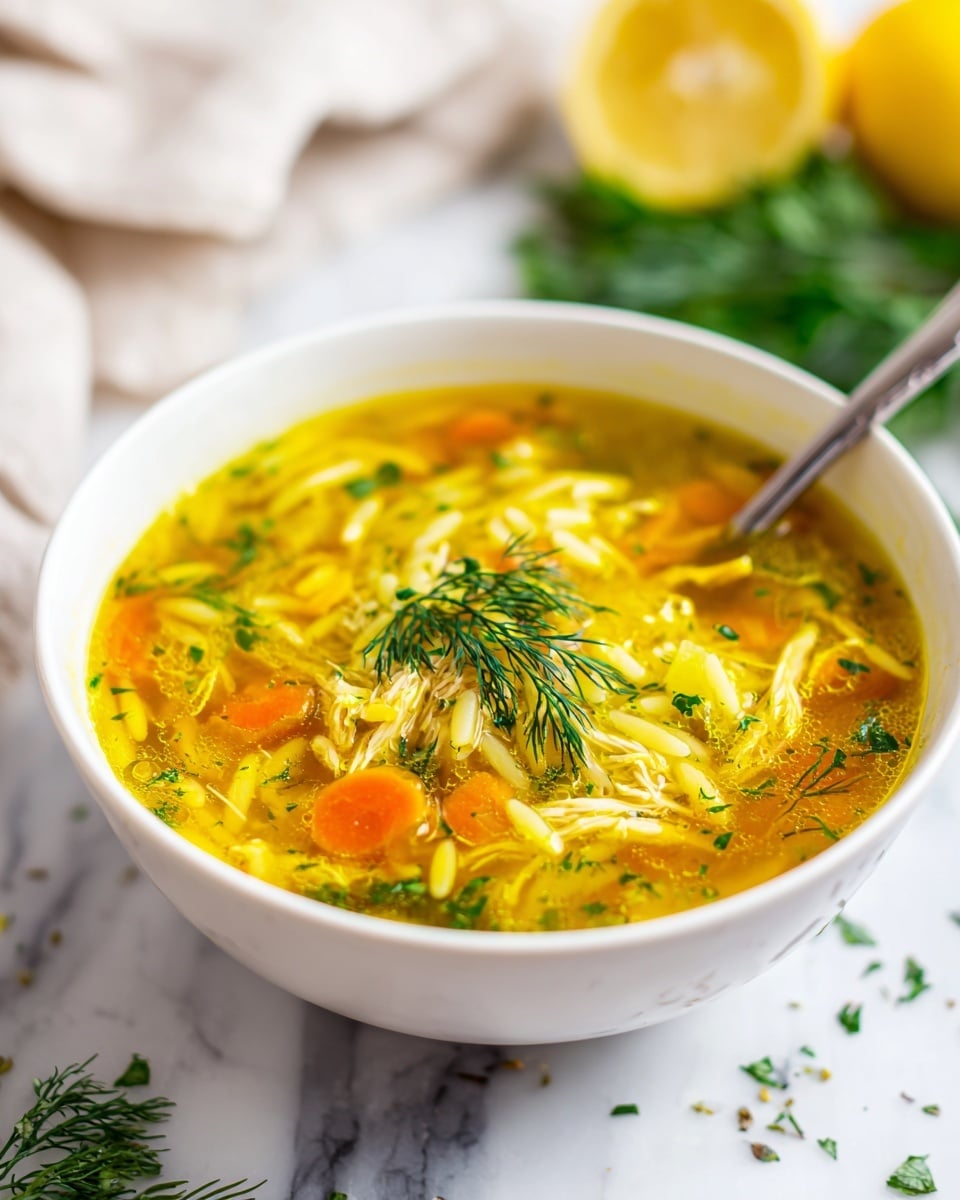 Mediterranean Lemon Chicken Soup Recipe - Recipe Image
