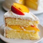 Peach Cake with Brown Sugar Frosting Recipe