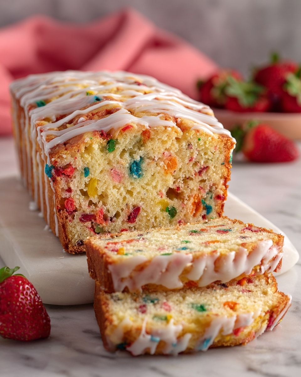 Fruity Pebbles Breakfast Bread Recipe - Recipe Image