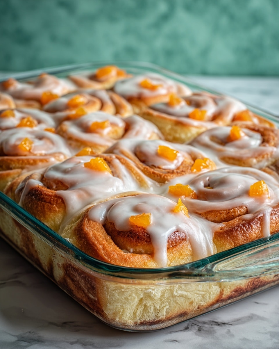 Peach Cobbler Cinnamon Rolls Recipe - Recipe Image