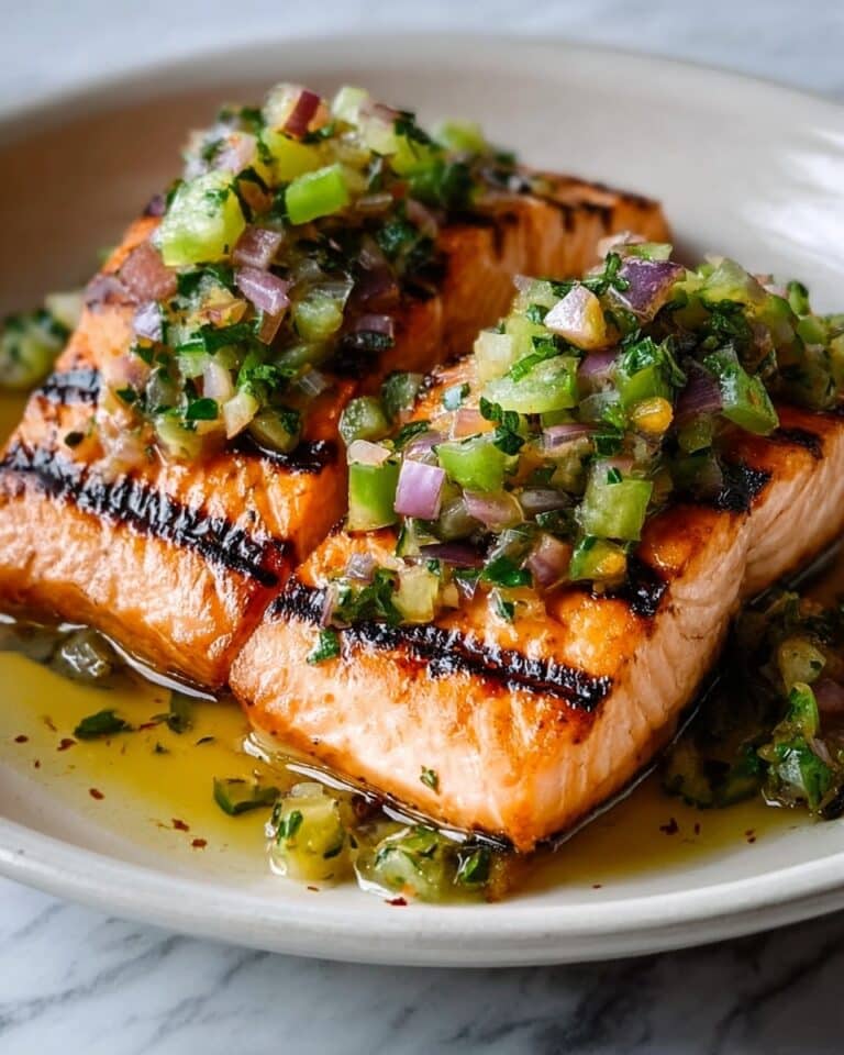 Miso Butter Salmon with Sizzled Scallion Salsa Verde Recipe