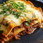 Ground Beef Enchiladas with Spanish Rice and Cheddar Recipe