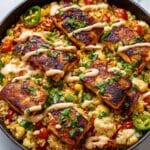Salsa Chicken Cauliflower Rice Skillet Recipe