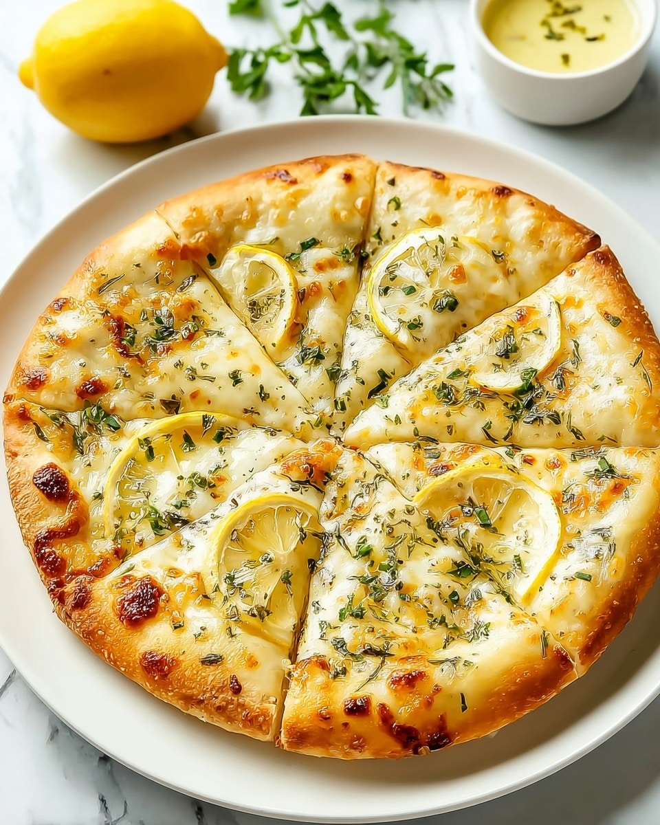 Lemon Pizza with Feta and Fresh Herbs Recipe