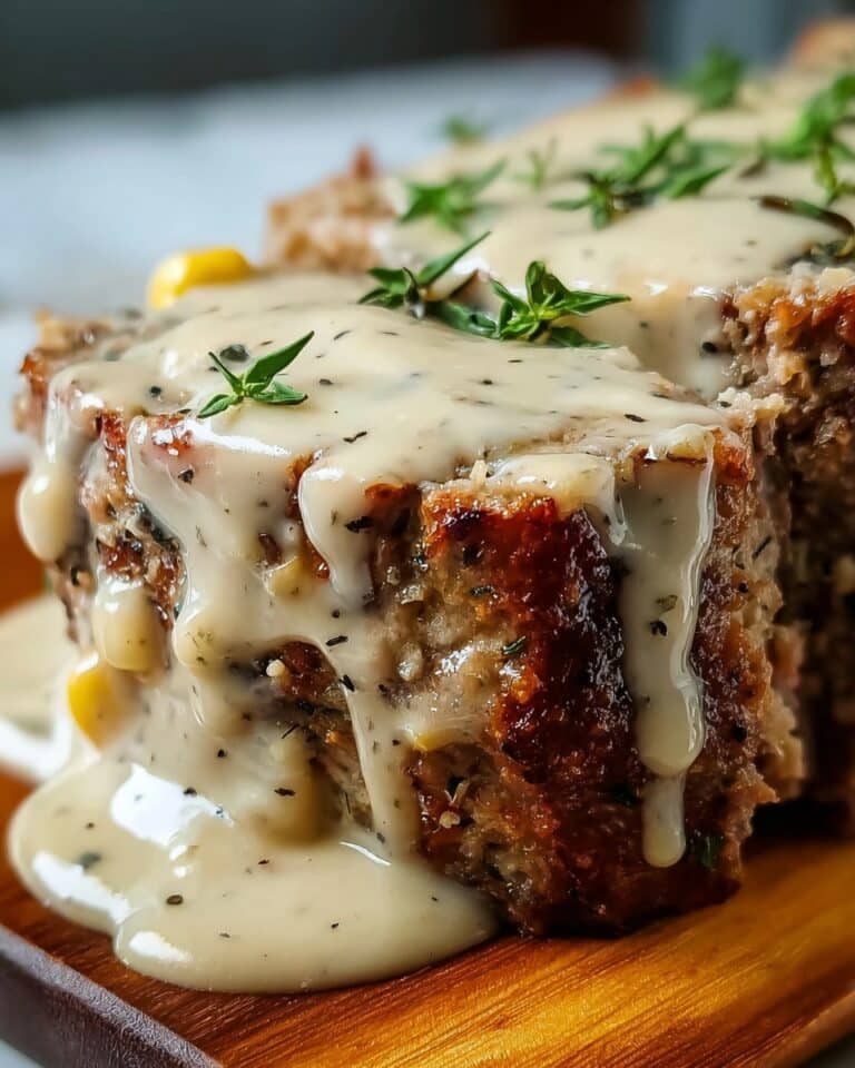 Chicken Cordon Bleu-Inspired Meatloaf with Dijon Gravy Recipe