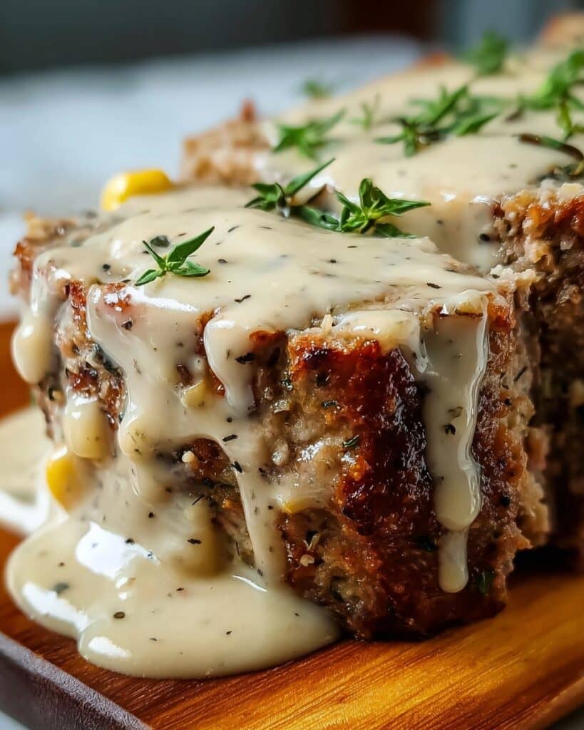 Chicken Cordon Bleu-Inspired Meatloaf with Dijon Gravy Recipe