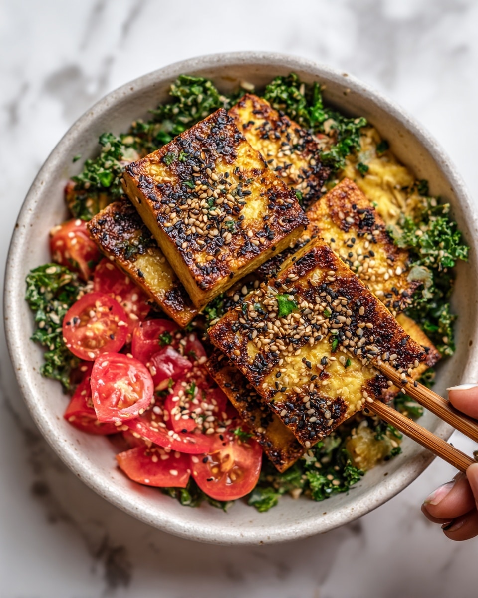 Crispy Baked Peanut Tofu Bowls Recipe - Recipe Image