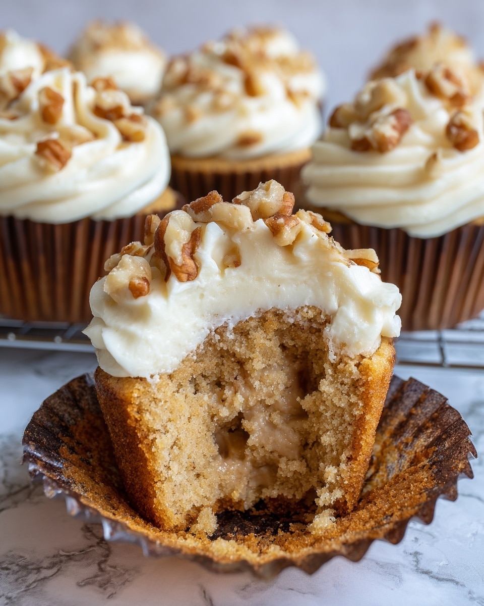 Banana Cinnamon Pecan Cupcakes with Cream Cheese Frosting Recipe 6 Banana Cinnamon Pecan Cupcakes with Cream Cheese Frosting Recipe - Recipe Image