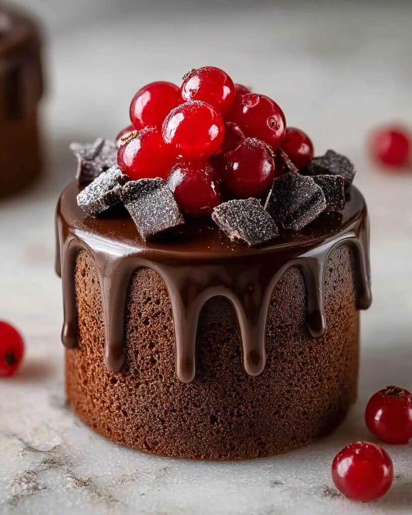 Chocolate Mini Cakes with Rich Fudge Frosting Recipe