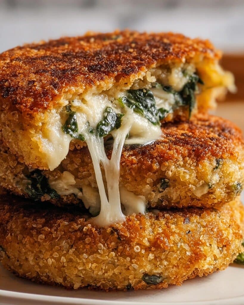 Spinach and Cheese Stuffed Cauliflower Patties Recipe