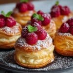 Choux Buns with Pistachio and Raspberry Filling Recipe