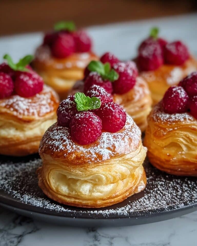 Choux Buns with Pistachio and Raspberry Filling Recipe