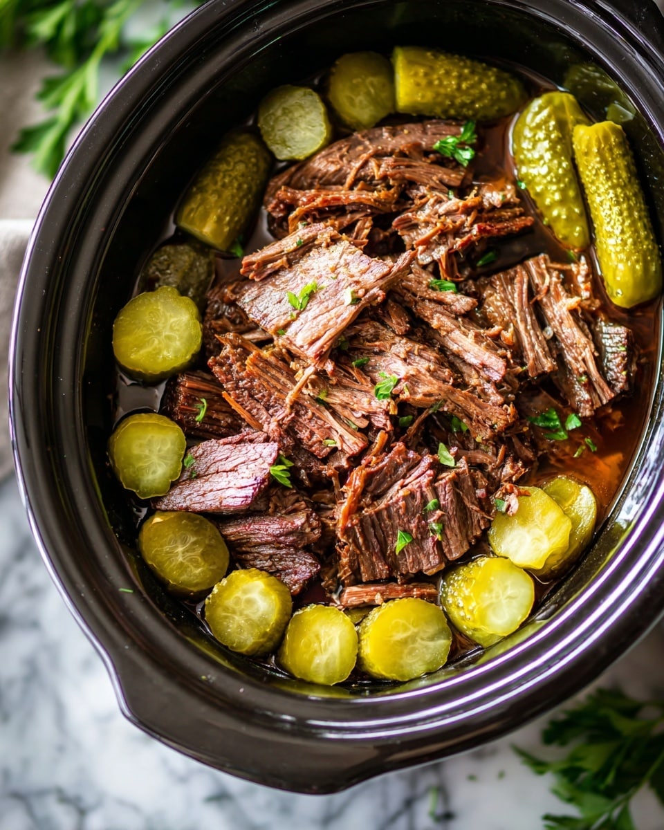 Tender Pickle-Infused Pot Roast Recipe - Recipe Image