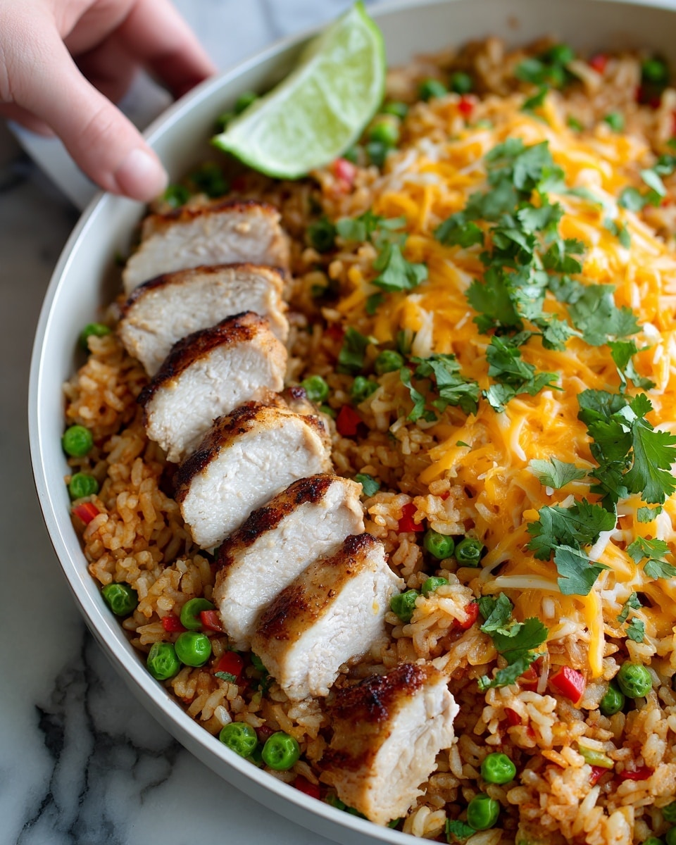 Cheesy Arroz Con Pollo (Cheesy Chicken and Rice) Recipe - Recipe Image