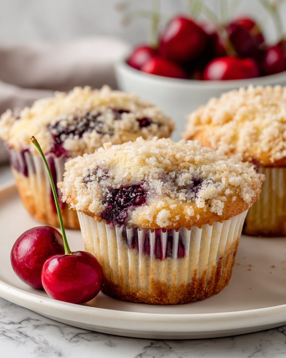 Cherry Cobbler Muffins Recipe - Recipe Image