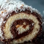 German Chocolate Coconut Pecan Roll Cake Recipe