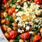 Greek Sausage and Beans Bake Recipe